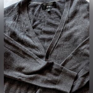 Banana Republic Men’s Merino Wool Cardigan 
Size Large Dark Gray Button Front